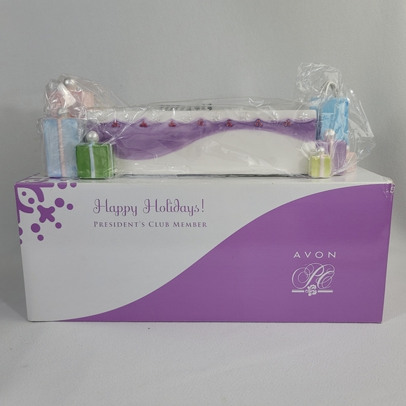 Avon 2004 Presidents Club Holiday Cracker Server - Ceramic - Picture 1 of 13